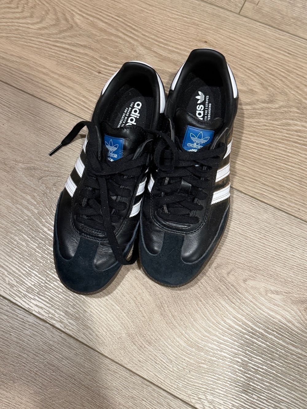 Adidas unisex samba black and white VGUC